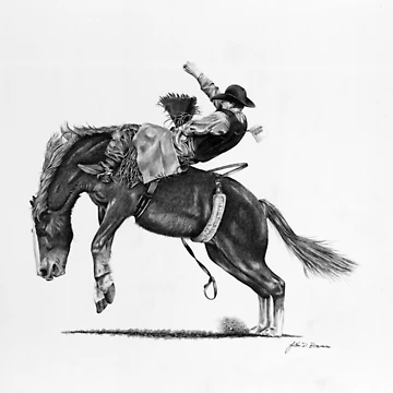 Artwork thumbnail, Rodeo Bareback Rider by J.D. Bowman