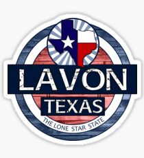 Lavon Texas rustic wood circle Sticker