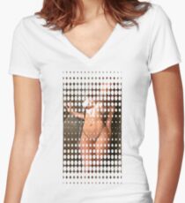 #film #photo #frame #abstract #negative #photography #strip #filmstrip #design #camera #texture #city #old #cinema #35mm #illustration #black #movie #collage #art #photograph #white #film strip Women's Fitted V-Neck T-Shirt