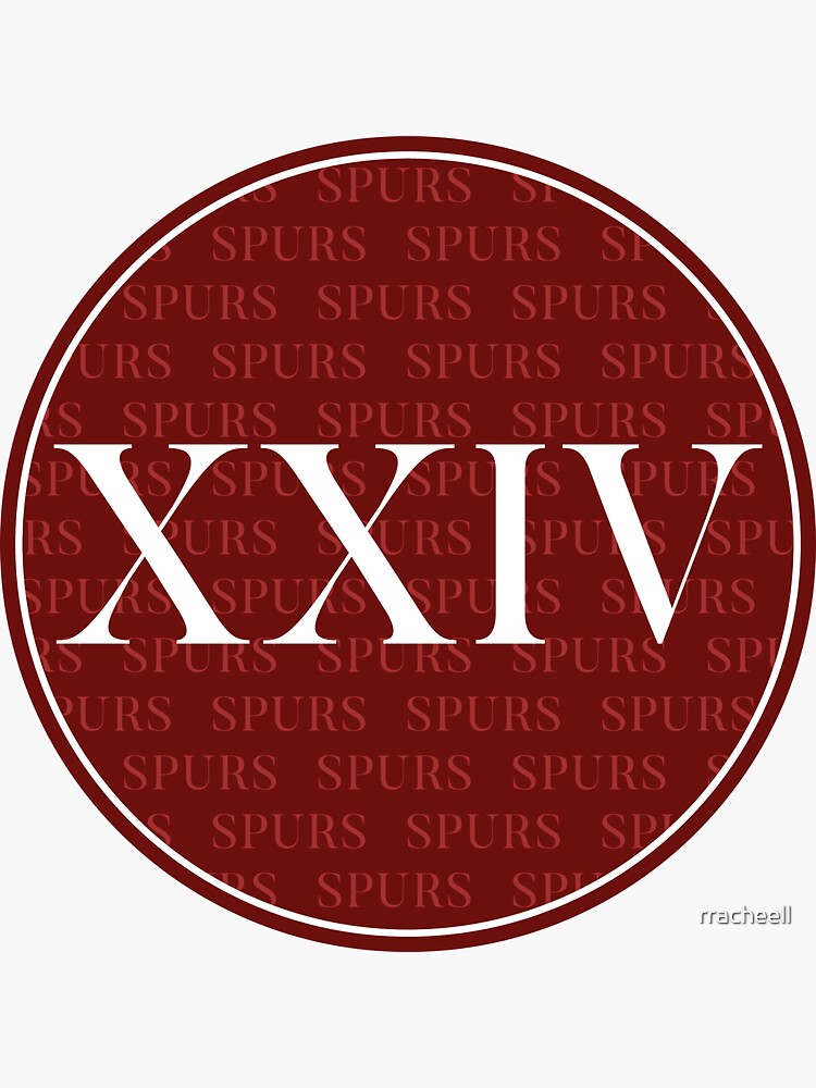 xxiv-spurs-roman-numeral-sticker-for-sale-by-rracheell-redbubble