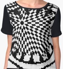 #white #black #abstract #pattern #3d #texture #checkered #illustration #arrow #design #cursor #isolated #flag #pixel #computer #icon #tile #square #symbol #graphic #mouse #concept #perspective Chiffon Top