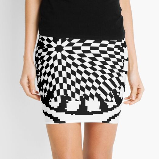 #white #black #abstract #pattern #3d #texture #checkered #illustration #arrow #design #cursor #isolated #flag #pixel #computer #icon #tile #square #symbol #graphic #mouse #concept #perspective Mini Skirt