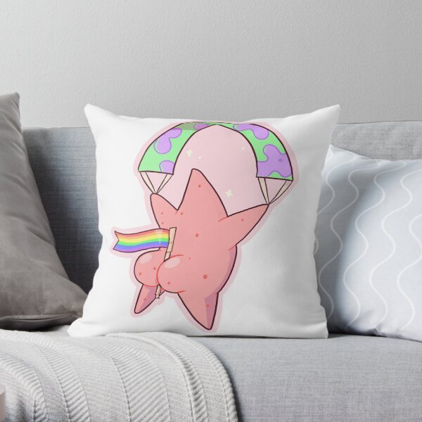 Patrick Star Butt Pride Throw Pillow For Sale By Cinnamon Buns Redbubble