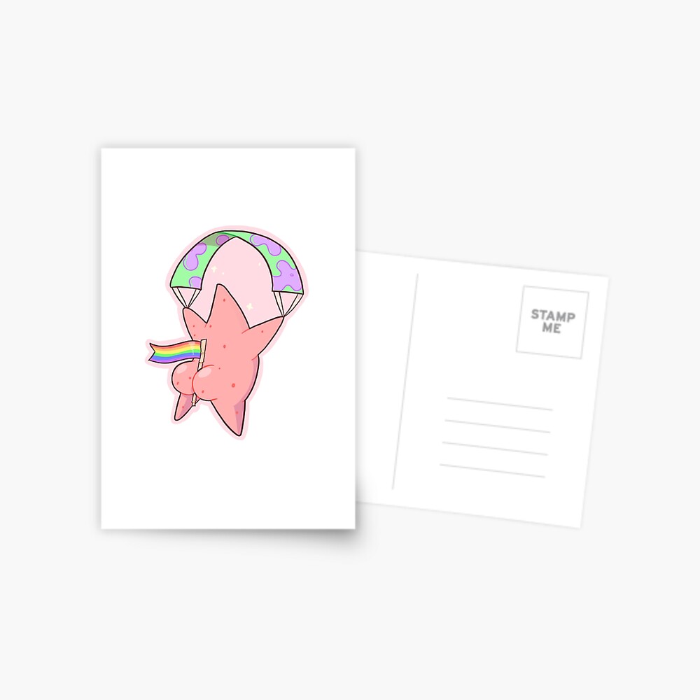 patrick star butt pride | Postcard