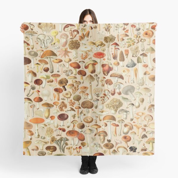 Vintage Mushroom Designs Collection Scarf