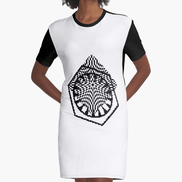 #white #black #abstract #pattern #3d #texture #checkered #illustration #arrow #design #cursor #isolated #flag #pixel #computer #icon #tile #square #symbol #graphic #mouse #concept #perspective Graphic T-Shirt Dress