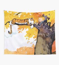 calvin n hobbes sleep Wall Tapestry
