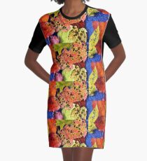 beatiful colorful leaves Graphic T-Shirt Dress