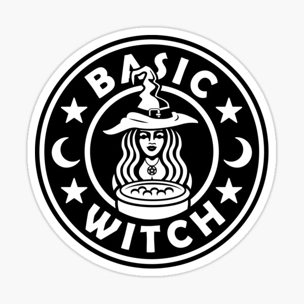 Basic Witch Logo Svg, Basic Witch Svg, Hocus Pocus Goth Svg, Coffee Svg