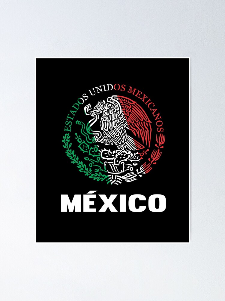 Mexico Flag' Poster, picture, metal print, paint by Christian Strang