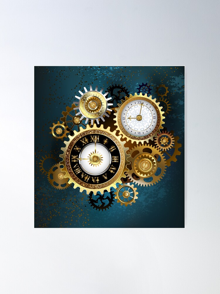 Large Steampunk Wall Clock