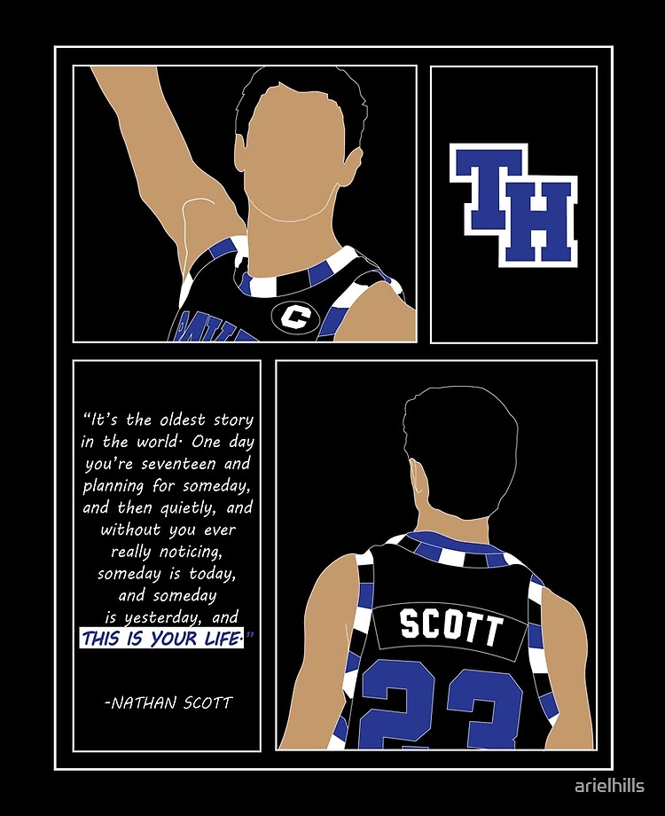 Nathan Scott One Tree Hill Basketball Jersey (White) Poster for Sale by  arielhills