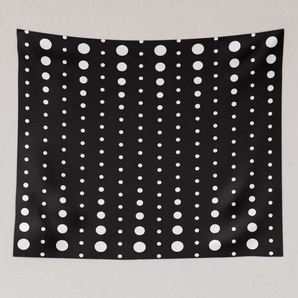 Item preview, Abstract minimalist geometric dot pattern, white black designed and sold by diapatternLab.