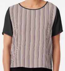 Black Currant Stripe Chiffon Top