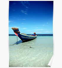 Tropical Boat Poster