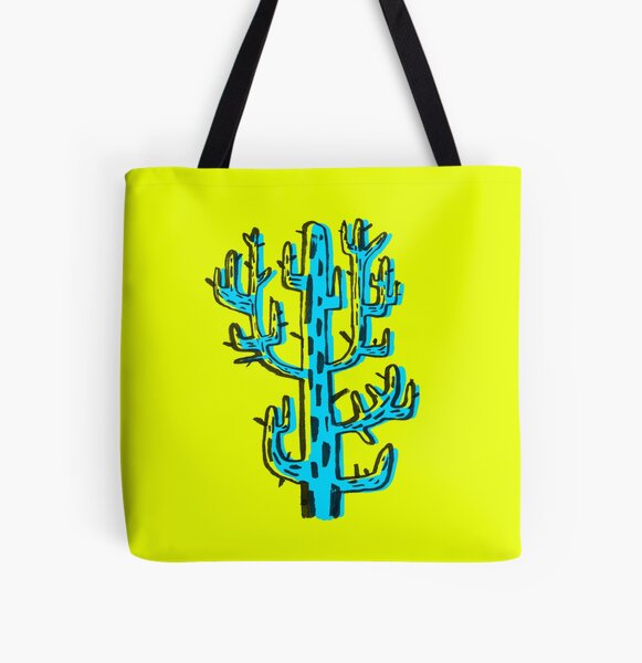Cactus azul All Over Print Tote Bag