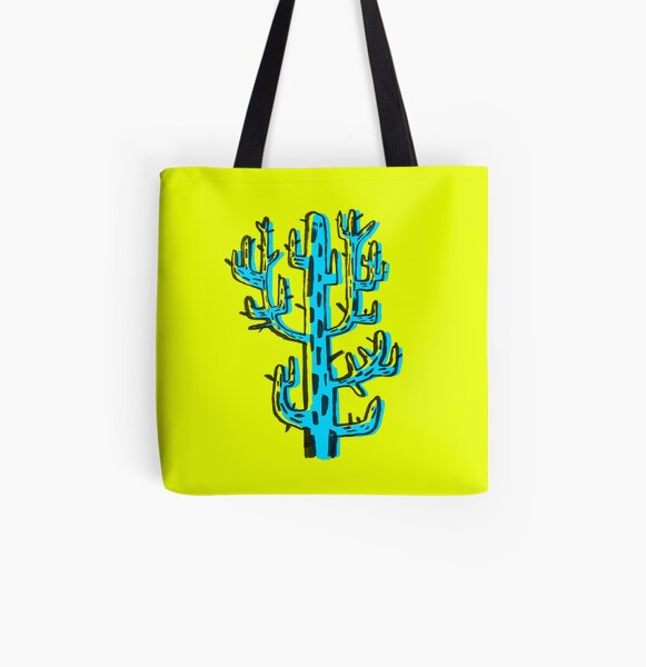 Cactus azul All Over Print Tote Bag