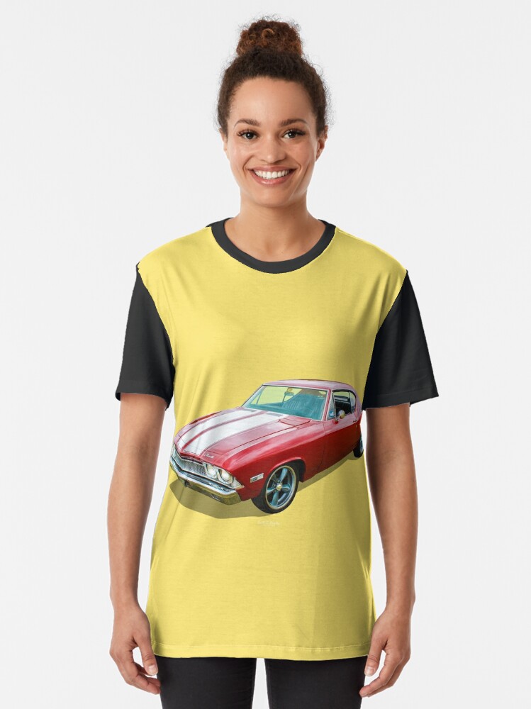 Chevelle SS Muscle Car Graphic Tee Oversized Shirt 