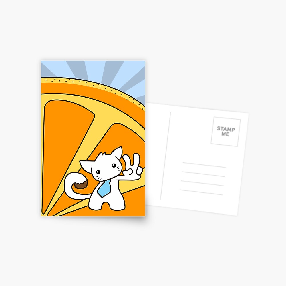 "Tangerine Kitty" Postcard for Sale by iheartclothes Redbubble