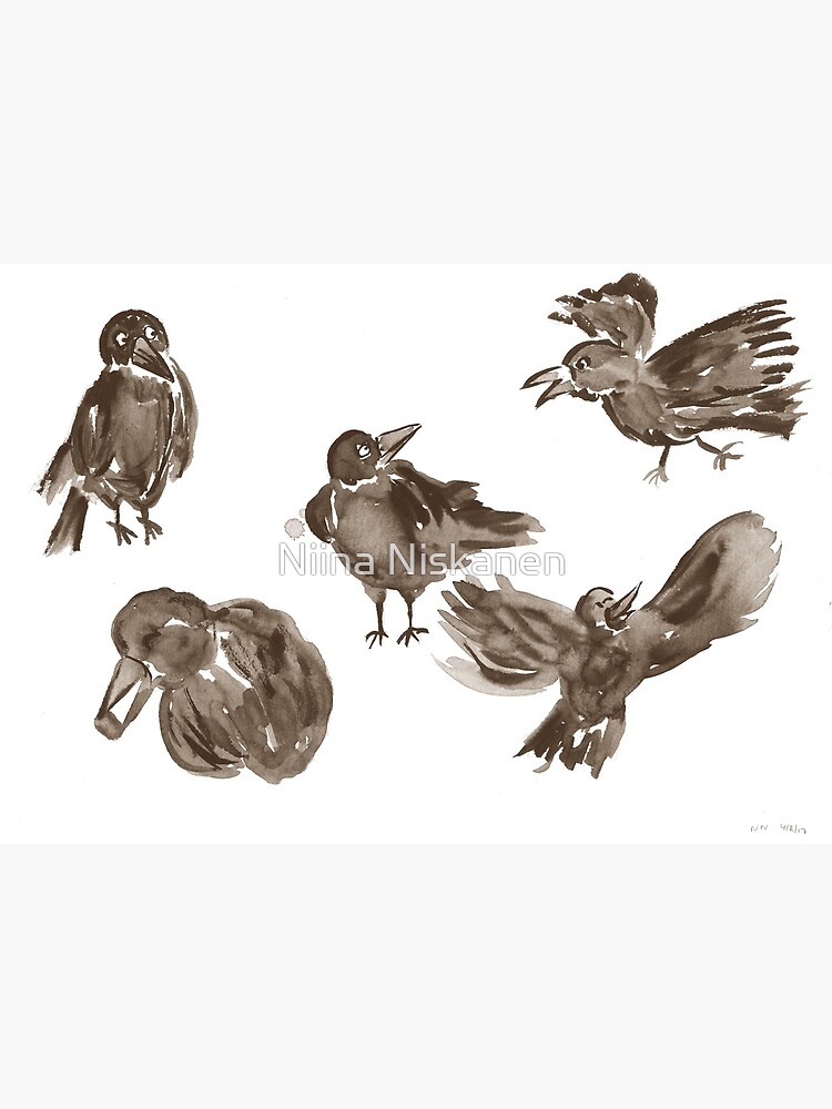 "Happy Crows - Brown " Poster by fairychamber | Redbubble