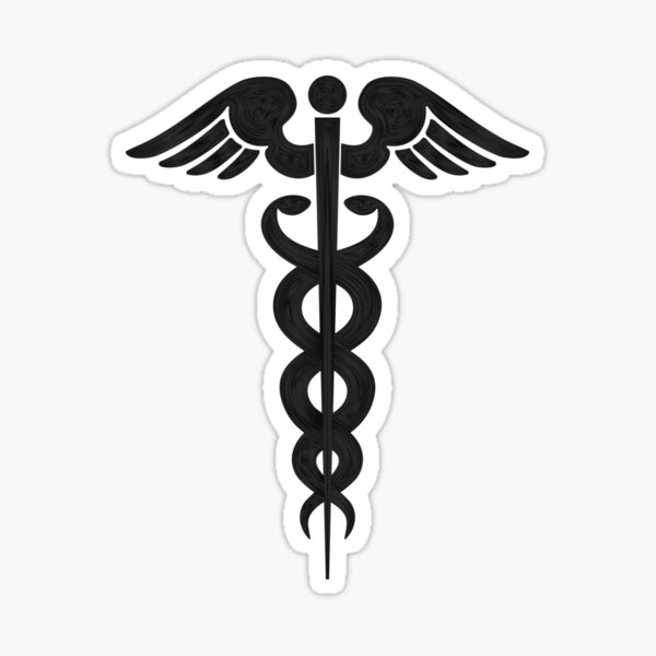 Vista previa del artículo con la obra «Caduceo, símbolo médico», diseñado y vendido por the-college-gal.