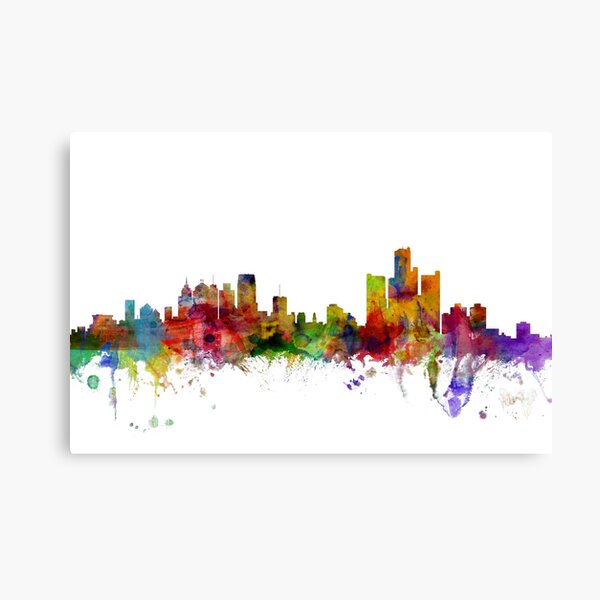 Item preview, Detroit Michigan Skyline designed and sold by ArtPrints.