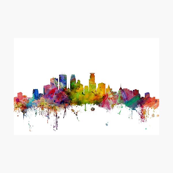 Item preview, Minneapolis Minnesota Skyline designed and sold by MICHAEL TOMPSETT.