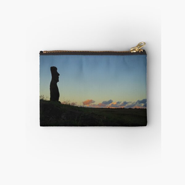 Item preview, Moai statue ahu akapu at sunset, easter island designed and sold by daboost.