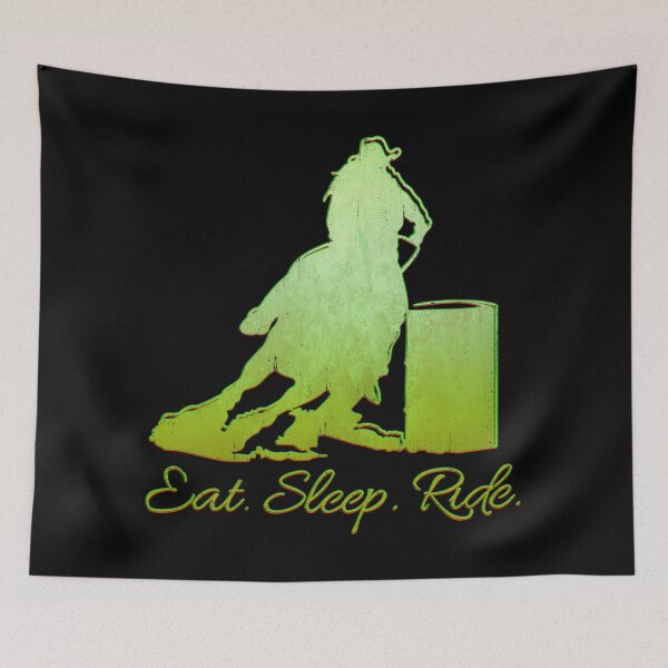 Item preview, Eat Sleep Ride Barrel designed and sold by OasisPolygon.
