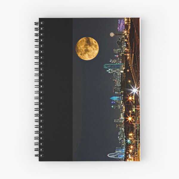 Aperçu de l'œuvre Dallas Skyline Supermoon 2015 créée et vendue par Warren Paul Harris.