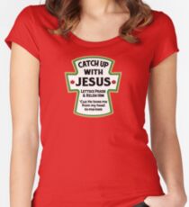 Catch up with JESUS - Jesus T Shirts - I love Jesus T Shirt Women's Fitted Scoop T-Shirt
