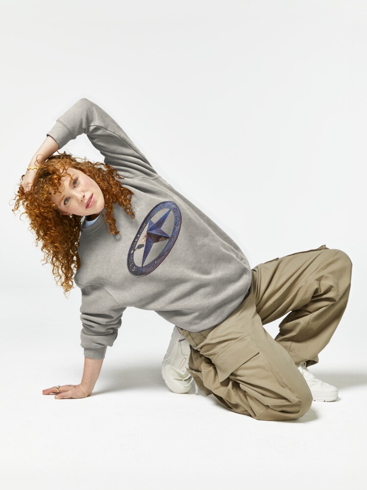 Thumbnail 6 of 7, Pullover Sweatshirt, God Bless Texas Metal Star designed and sold by Warren Paul Harris.