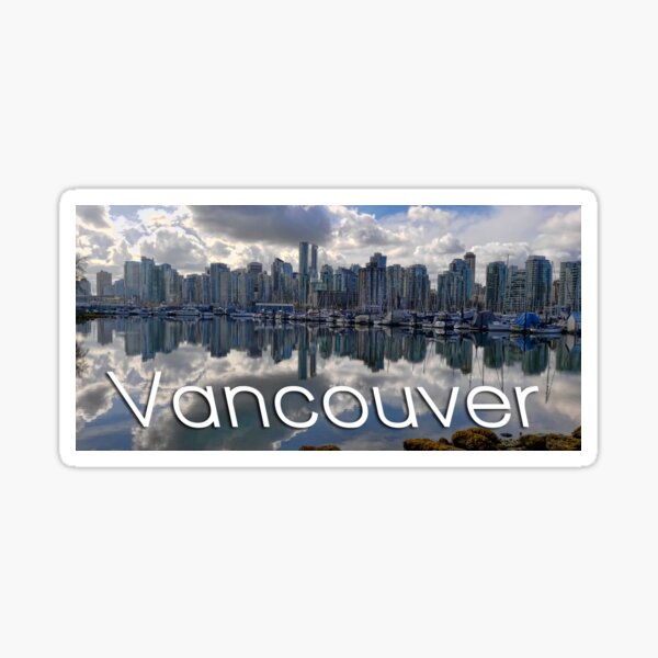 Vancouver Skyline With Text Sticker