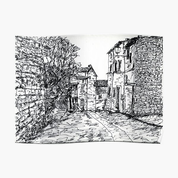 Cortona Side Street Poster