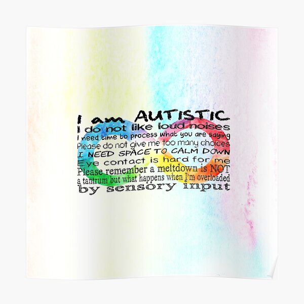 I am Autistic Poster