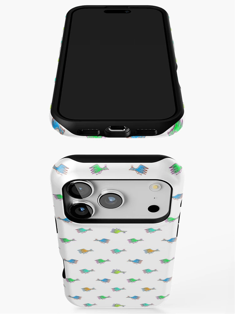 Thumbnail 3 of 4, iPhone Case, Cartoon Kids Style Birds Pattern designed and sold by DFLC Prints.