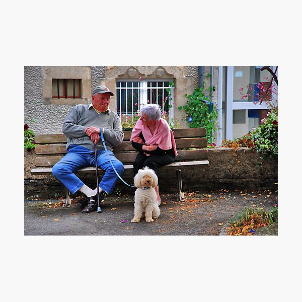 The man, the woman and the dog Photographic Print