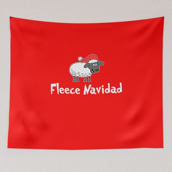 Item preview, Fleece Navidad Sheep Holiday Cartoon Pun designed and sold by jaycartoonist.