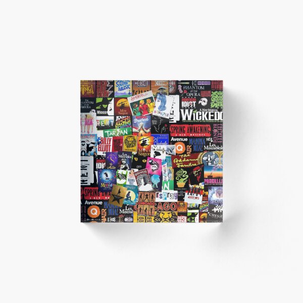 Musicals Collage II Acrylic Block