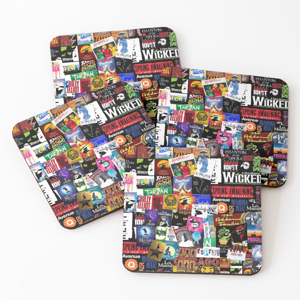 Musicals Collage II Coasters (Set of 4)