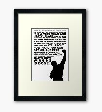 Rocky Motivation Framed Print