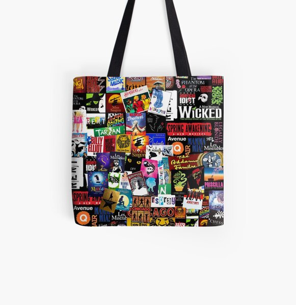 Musicals Collage II All Over Print Tote Bag