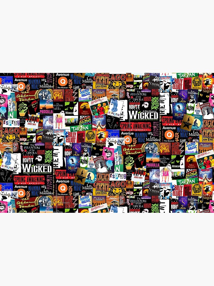 Thumbnail 4 of 4, Zipper Pouch, Musicals Collage II Original designed and sold by BrambleBox.