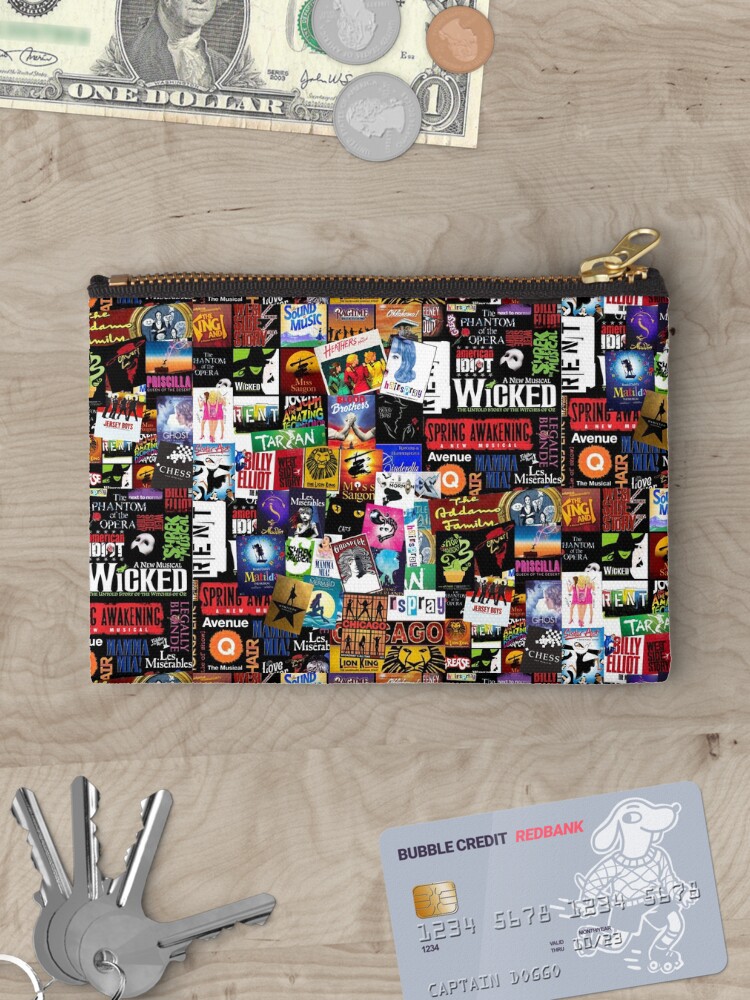 Thumbnail 3 of 4, Zipper Pouch, Musicals Collage II Original designed and sold by BrambleBox.
