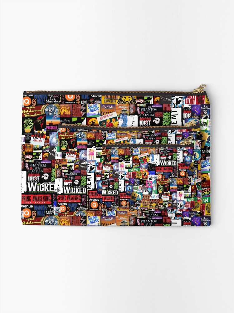 Thumbnail 2 of 4, Zipper Pouch, Musicals Collage II Original designed and sold by BrambleBox.