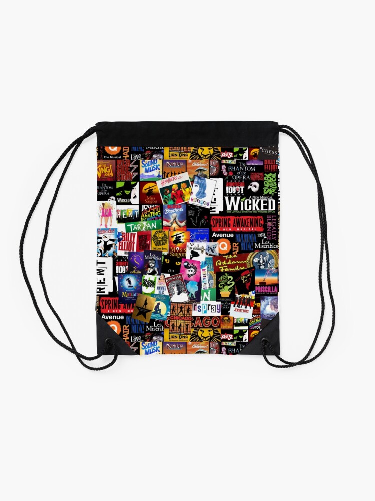 Alternate view of Musicals Collage II Drawstring Bag