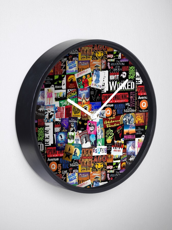 Alternate view of Musicals Collage II Clock