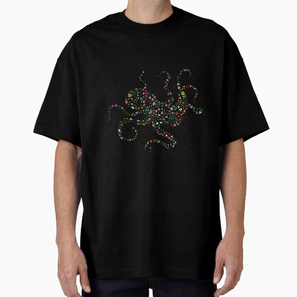 Floral Octopus Oversized T-Shirt