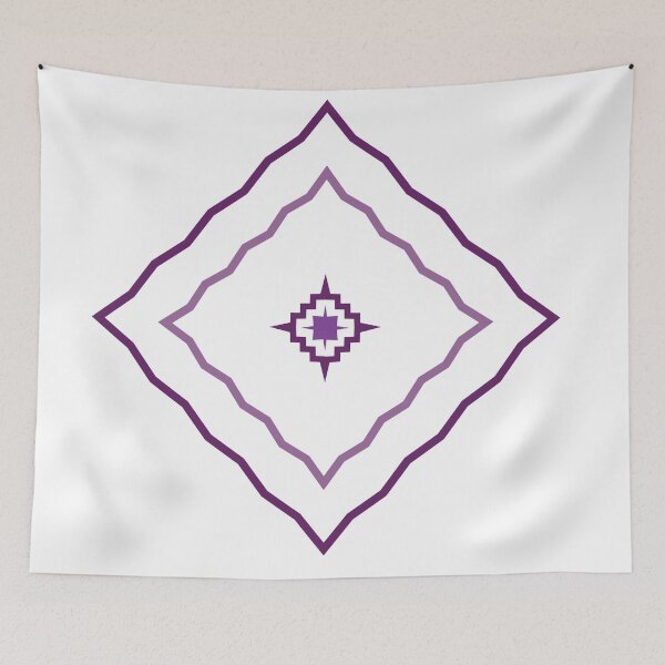 Item preview, Abstract geometric square print, purple designed and sold by diapatternLab.