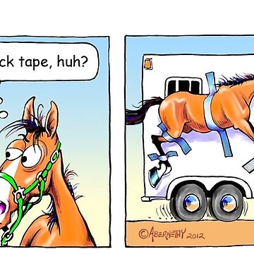 Artwork thumbnail, Fergus the Horse: "Duck Tape Huh?" Comic Strip by Jean Abernethy